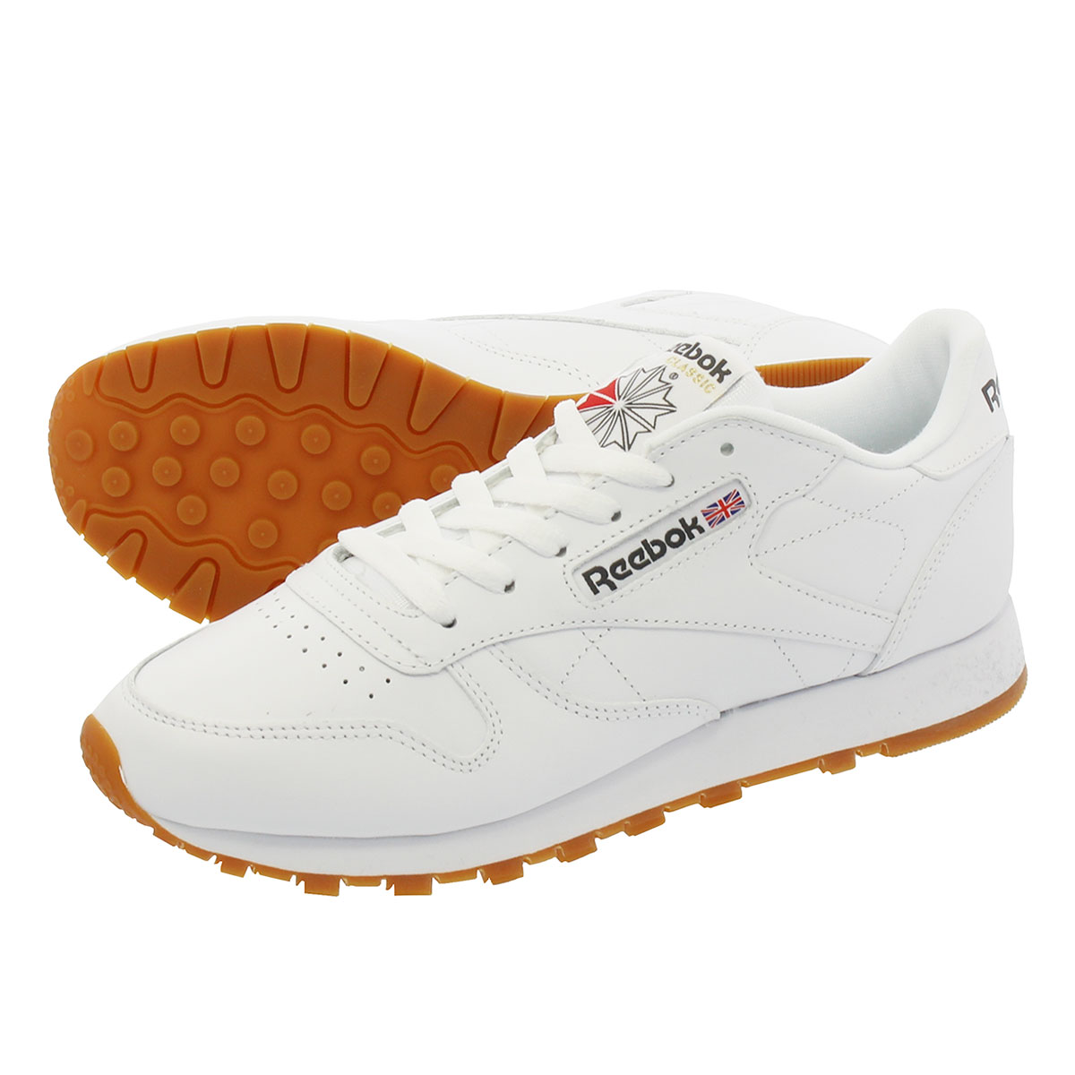 reebok cl leather white gum