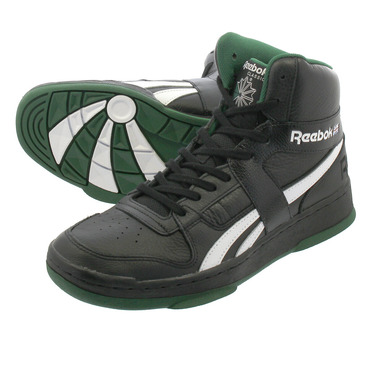 dark green reebok classics