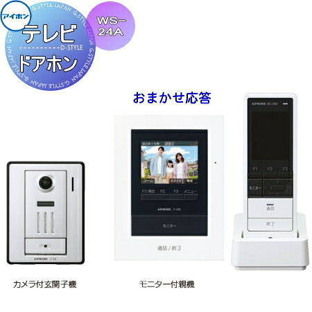 インターコム 部屋の入り口電話機 アイホン WS-24A おまかせ返事をする テレビドアホンセット録画役立つこと付 ACワット数直結式 分かりやすい呼び掛け音