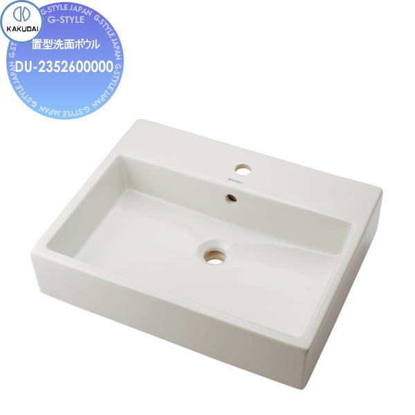【無料★排他的権利客体】 カクダイ KAKUDAI 角型洗面器 無ペンキ塗り DURAVIT #DU-2352600000 置型 住みか備え付ける 建材 水回転運動 水あたり近所 リフォーム 水道の栓 水栓 リフォーム 革新 DIY