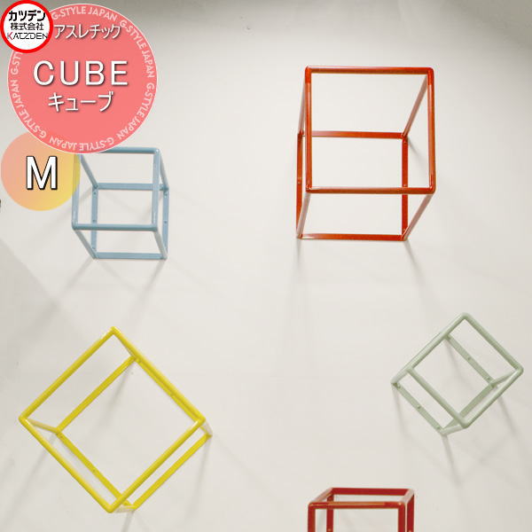 【無料★特典対象】 カツデン アスレチックシリーズ CUBE キューブ Mサイズ 固定プレート付き インテリア 健康 トレーニング ストレッチ 運動 器具
