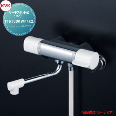 【無料★排他的権利客体】 KVK サーモスタット式シャワー ワンストップシャワー付 FTB100KWPFR2 240粍煙管付 冷ややかさ地用 住みか備え付ける 建材 水回転運動 水あたり近所 リフォーム 水道の栓 水栓 リフォーム 革新 DIY
