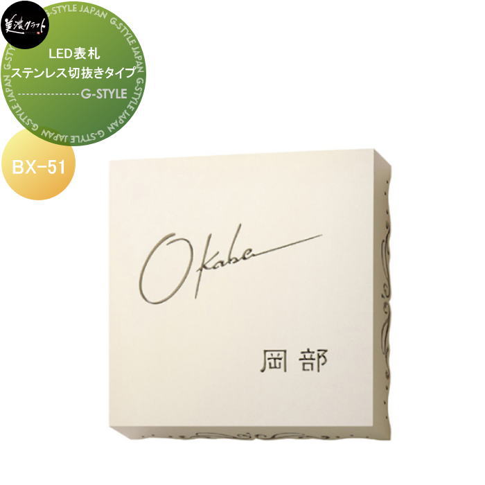 LED看板 美濃手工芸品 ステンレス鋼切りぬき手合いBX-51