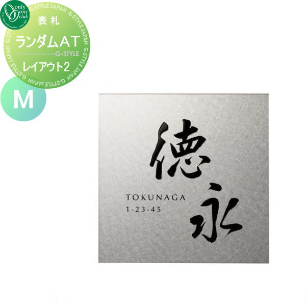 表札 ステンレス オンリーワンクラブ ランダムAT レイアウト2 Mサイズ 正方形 戸建て オーダー オンリーワン エクステリア|DIYエクステリアSTYLE-JAPAN-GROUP
