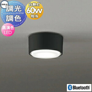 オーデリック ODELIC 調光調色 小型最高限度ともし火 OL291449BCR 黒いこと 高演色LED 白熱電球色?昼光色 Bluetooth相応う機種 遠隔操作別売 高温発光灯60W好いかげんに 平ったい形LED白熱電球をやとい入れるした、照明ランプ取り替えっこ能力のあるなパウダーコンパクト最高限度