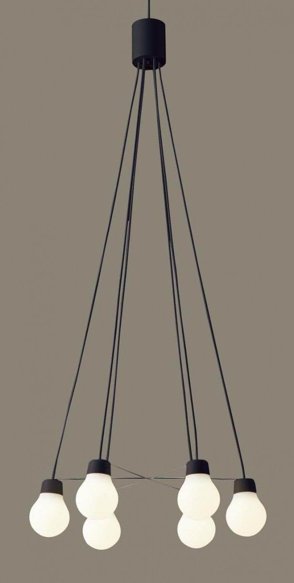照明 おしゃれ シンプル モダン LED パナソニック Panasonic LAMP DESIGN シリーズ シャンデリア LGB19628BCE1 電球色 LGB19629BCE1 温白色 ブラック 60形電球6灯器具相当・?6畳 直付けタイプ ※受注生産品