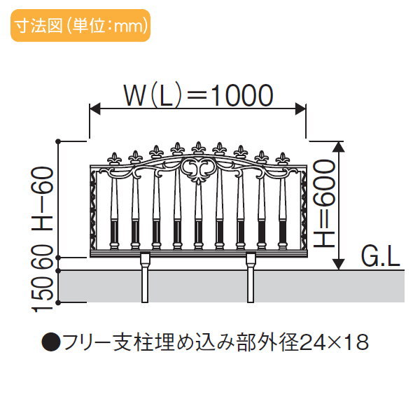 格安 価格でご提供いたします 三協アルミ 鋳物フェンス ファンセル6型