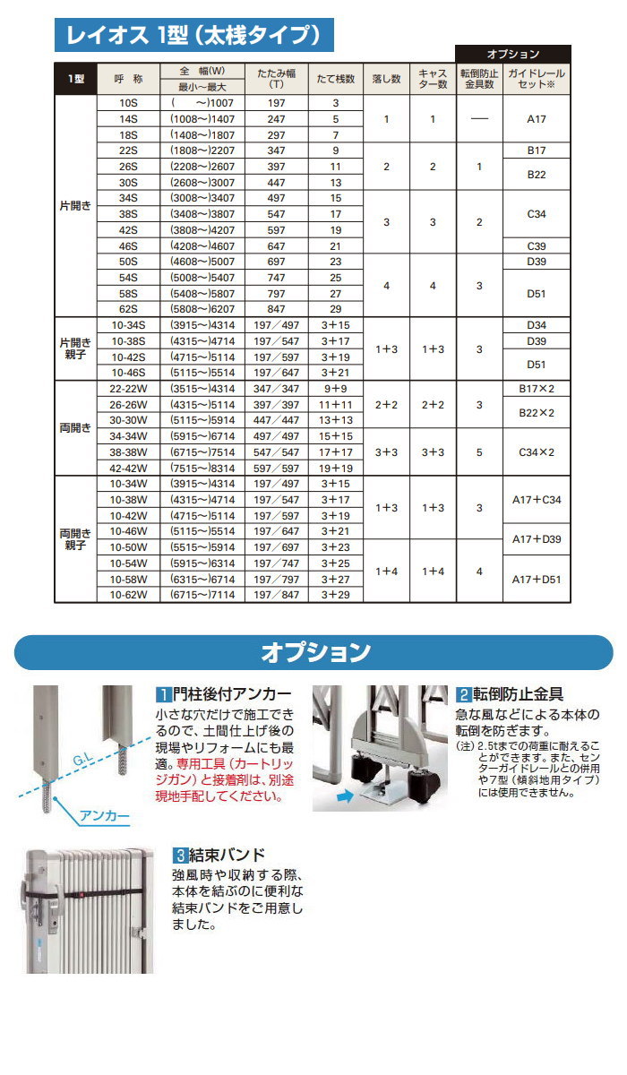 伸縮ゲート YKK YKKap レイオス1型 両開き アルミカラー[22-22W-3515