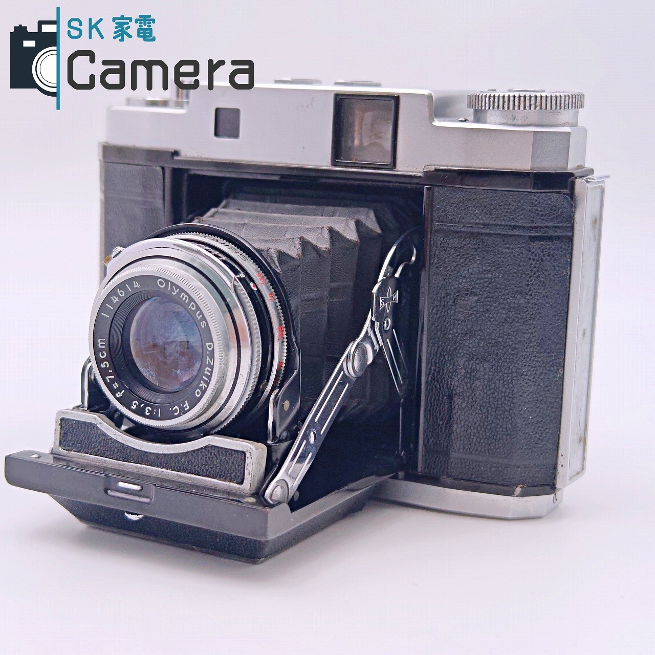 【中古】 MAMIYA-6 AUTOMAT D.Zuiko F.C. 7.5糎 ｆ3.5 マミヤ 6 オートつや消し 蛇腹写真機 訳あり