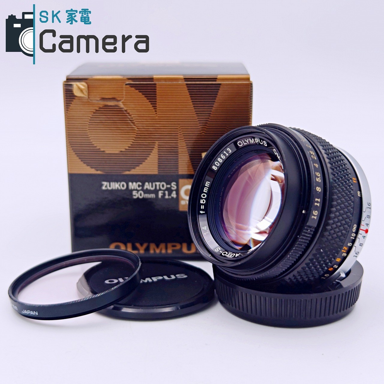 【中古】 OLYMPUS OM-SYSTEM ZUIKO MC AUTO-S 50粍 F1.4 オリンパス 箱付
