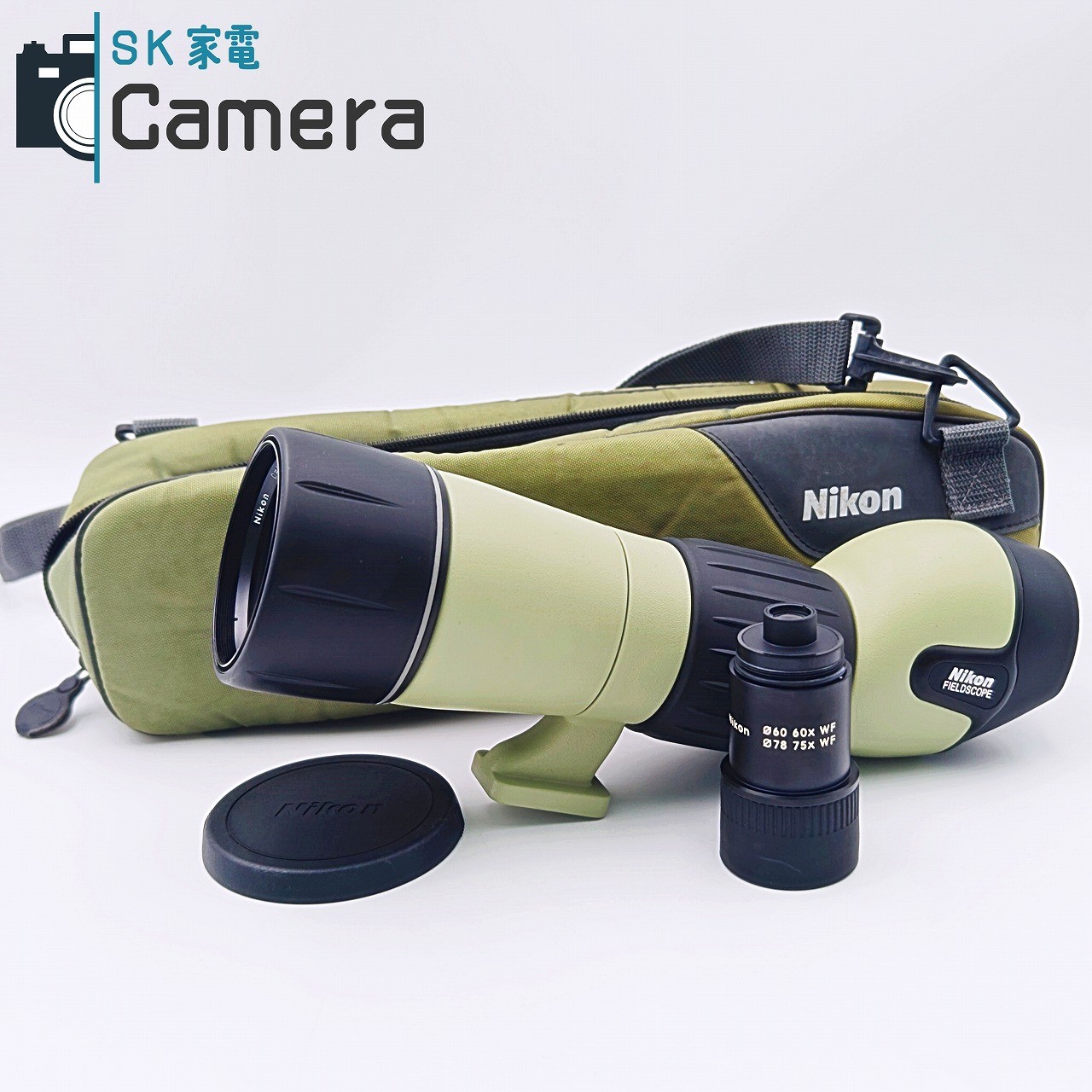 【中古】 Nikon FIELDSCOPE D＝60 P III型 60X WF 70X WF 接眼水晶体付き添い人 ニコン 活動の領域領域