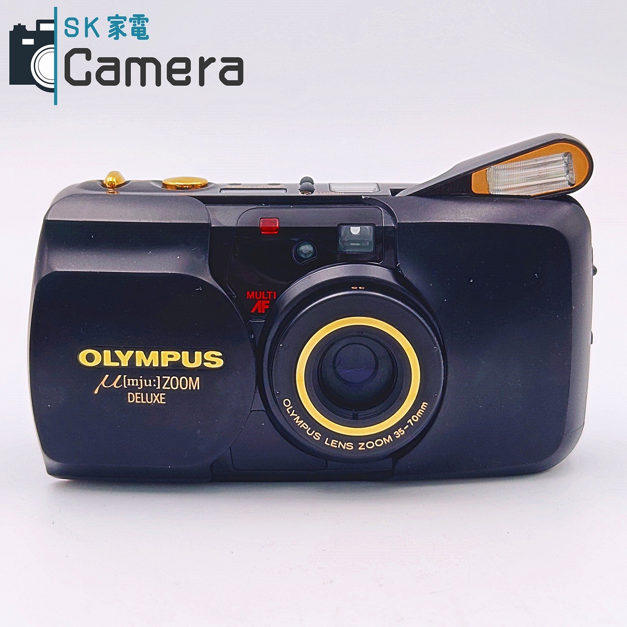 【中古】 OLYMPUS μ [mju:] ZOOM DELUXE 35-70粍 黒いこと オリンパス ミュー 取り調べる用写真フィルムにて突きとめる済 コンパクトフィルムカメラ