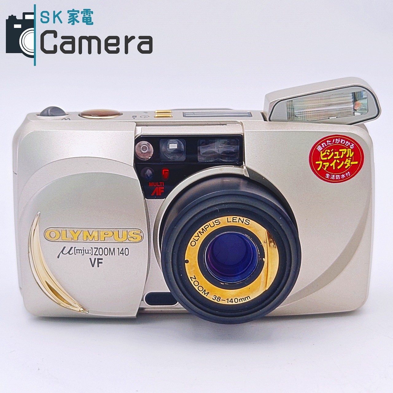 【中古】 OLYMPUS μ [mju:] ZOOM 140 VF 38-140粍 オリンパス ミュー 取り調べる用写真フィルムにて突きとめる済 コンパクトフィルムカメラ