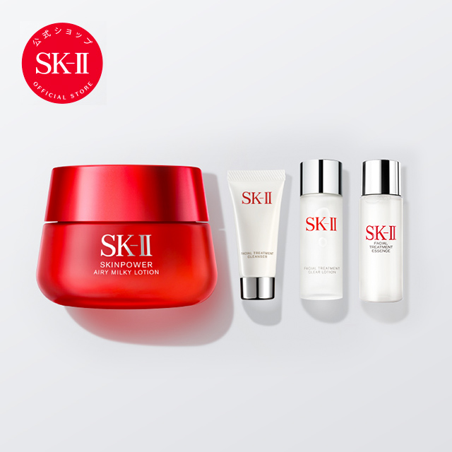 楽天市場 スキンパワー エアリー トライアル キット Sk 2 Sk Ii エスケーツー 正規品 Sk2 Skii ピテラ マックスファクター 乳液 誕生日プレゼント セット 化粧品 プレゼント 女性 スキンケア 化粧水 スキンケアセット ギフト コスメ トライアルキット トライアル