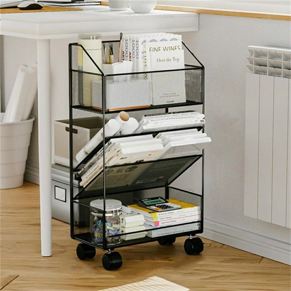 楽天市場】本棚 収納棚 書類棚 デスクサイド本棚 キャスター付き