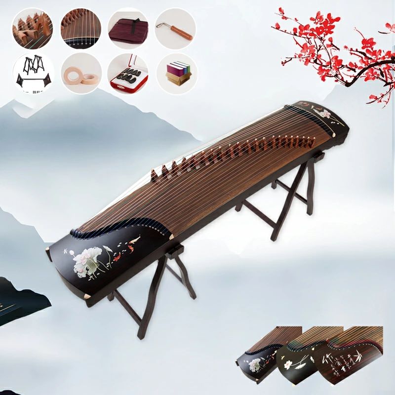 楽天市場】古筝 桐木 上絵 民?手工 本体 弦楽器 絵取る工芸 ロータス