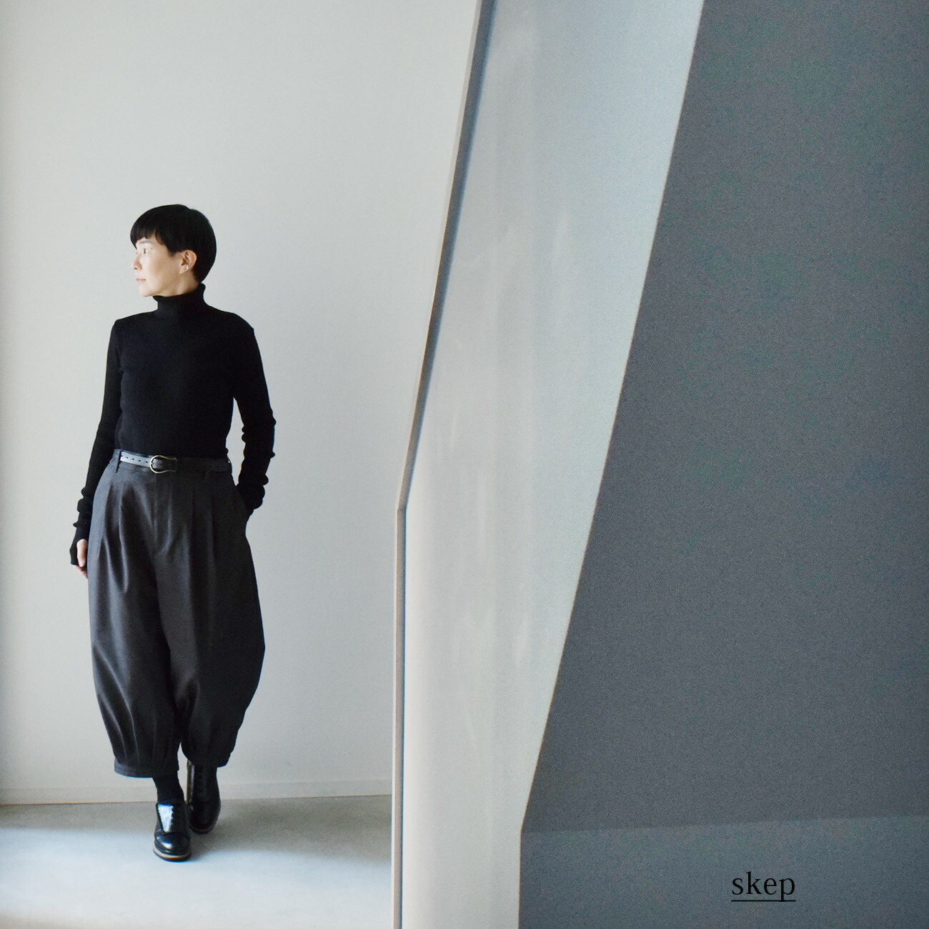 楽天市場】【コットンボリュームギャザースカート：黒［SK19LSBK