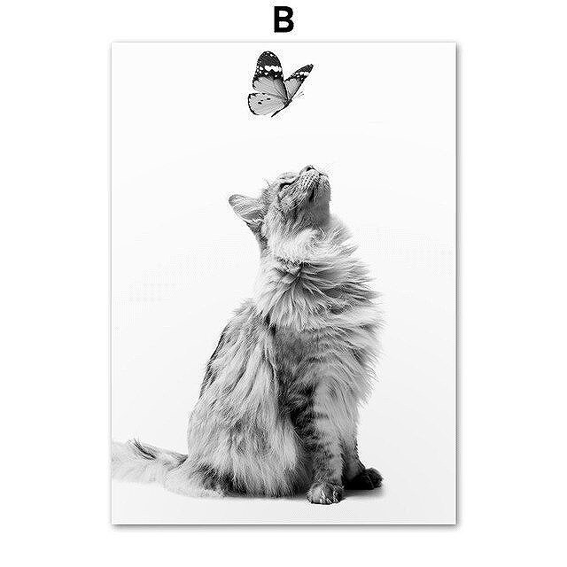 A2 A3 フレーム付 アートパネル アートポスター 猫シリーズ デザインNO-B