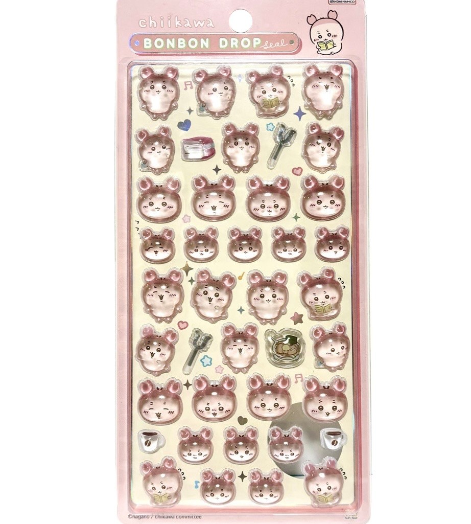 ちいかわ ボンボンドロップシール　ニコニコ　ポーズ　モモンガ　各100個セット ちいかわ ボンボンドロップシール（みんな・ニコニコ） | ちいかわ