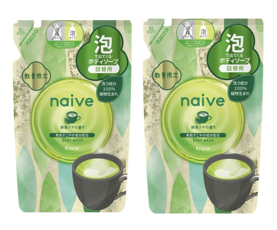 楽天市場】セット ナイーブ 泡ボディソープ 抹茶ラテの香り 本体＋詰替