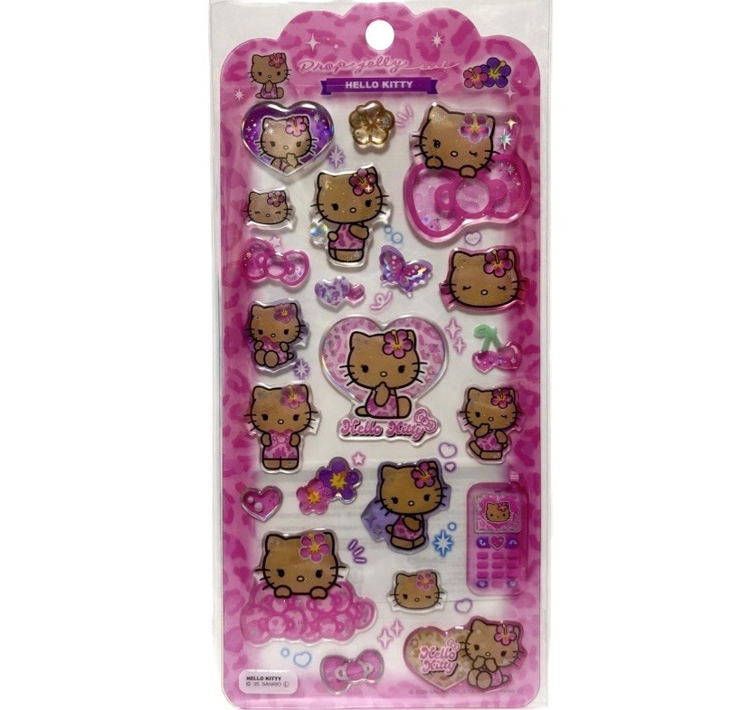 楽天市場】ハローキティ レオパードモード コットンパフィー シール