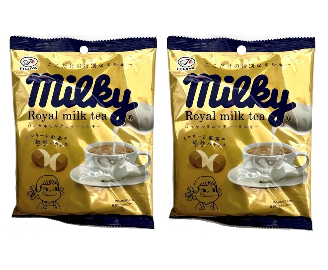 楽天市場】2種類セット 不二家 ロイヤルミルクティーミルキー1袋＋