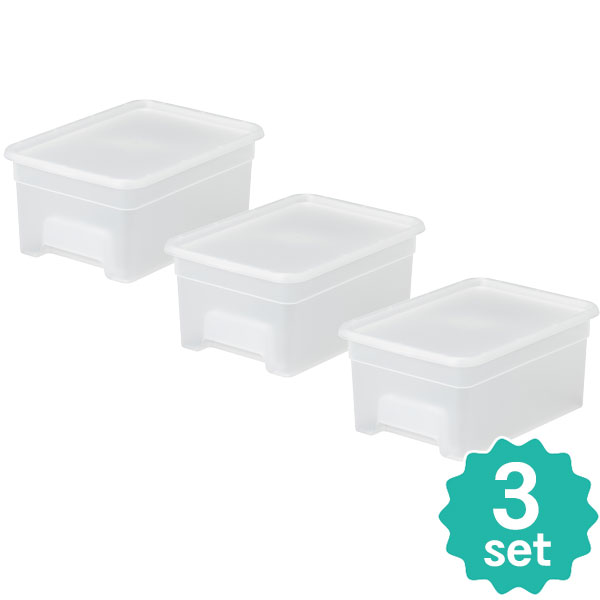 楽天市場 サンカ公式 3個セット 収納ケース Onbox オンボックス S クリア Natura ナチュラ サンカ Sanka コンテナ キッチン おしゃれ おもちゃ収納 靴下 コスメ 化粧品 タオル 調味料 調味料入れ 小物入れ ランドリー フタ付き ふた付き 収納ボックス