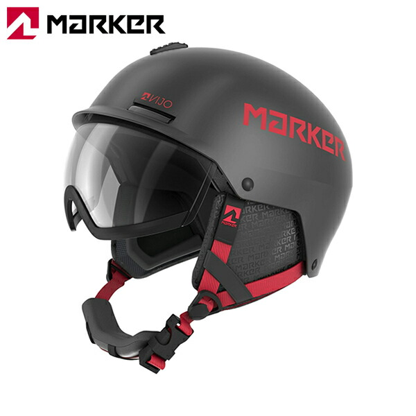 MARKER マーカー ヘルメット 《2025》 VIJO 〈 送料無料 〉バイジョ ジュニア ヘルメット(ブラック&times;レッド)｜スキーショップ安曇野　店