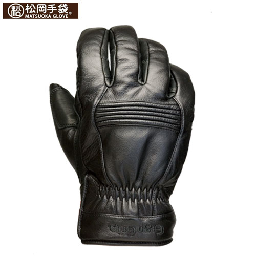 地球儀 松岡グローブ 自動二輪車ウインター 5本指 MotorCycle Winter 5手の指 (BLACK) EHY-114
