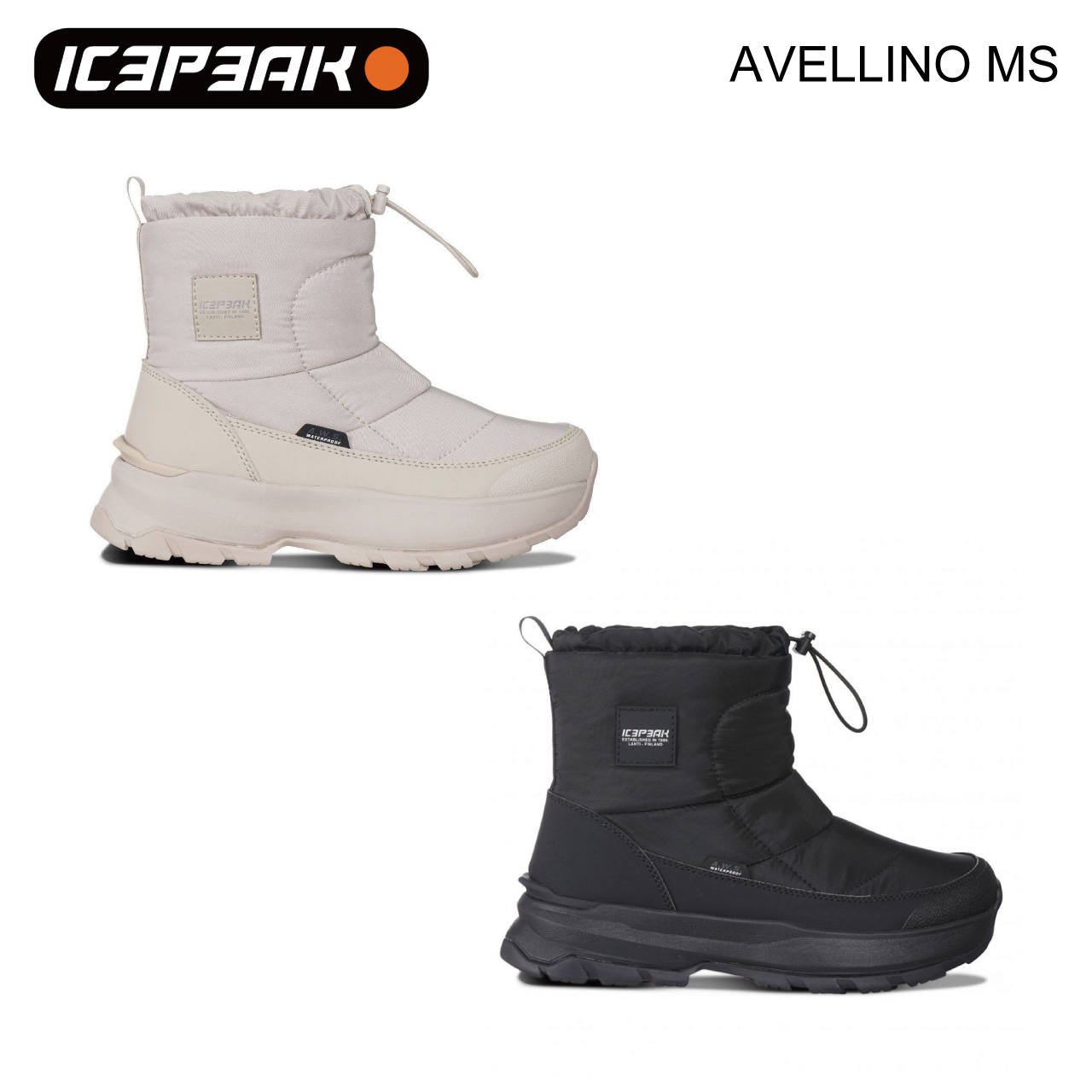 25-26 ICEPEAK アイスピーク AVELLINO MS ウィンタースポーツ ユニセックス 防寒ブーツ 防滑 防水 ウィンターブーツ シンプル 吸水速乾加工 ミッドカットシューズ 通気性 保温 正規品