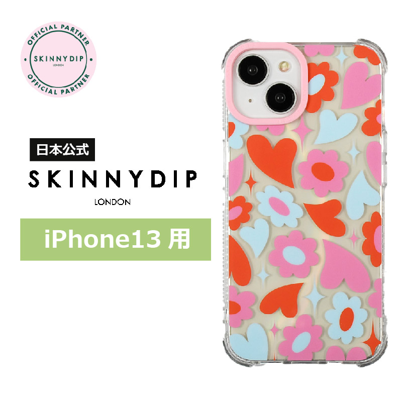 【SKINNYDIP】iphoneケース クレヨンフラワー ストライプ SKINNYDIP】iphoneケース クレヨンフラワー 花柄 (SKINNYDIP