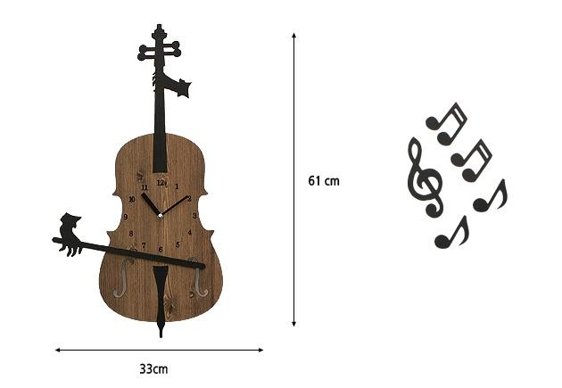 楽天市場 壁掛け時計 Cello チェロ プレゼント 贈り物 クロック 新築 お祝い ギフト おしゃれ 雑貨 誕生日 開店 祝 音楽 楽器 楽団 ミュージック カフェ 喫茶店 お祝い 音楽好き Skip 楽天市場店