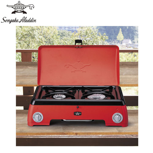 お歳暮 Sengoku Aladdin アラジン カマド Kama Do ツーバーナー ガスコンロ レッド R Sagk50a Fucoa Cl