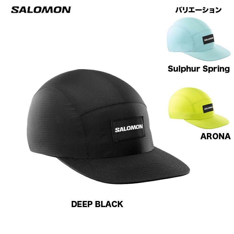 SALOMON ファイブ パネルキャップ ブラック:ブラック / LC18191 h60602001-032.jpg