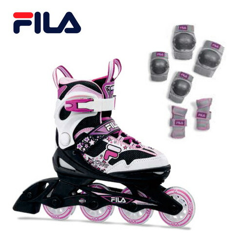 スキー オフトレ フィラ P5倍 10 15まで Fila フィラ P5倍 J One Girl Combo Girl プロテクターセット インラインスケート ジュニア キッズ 子供用 Pdスキークラブ365