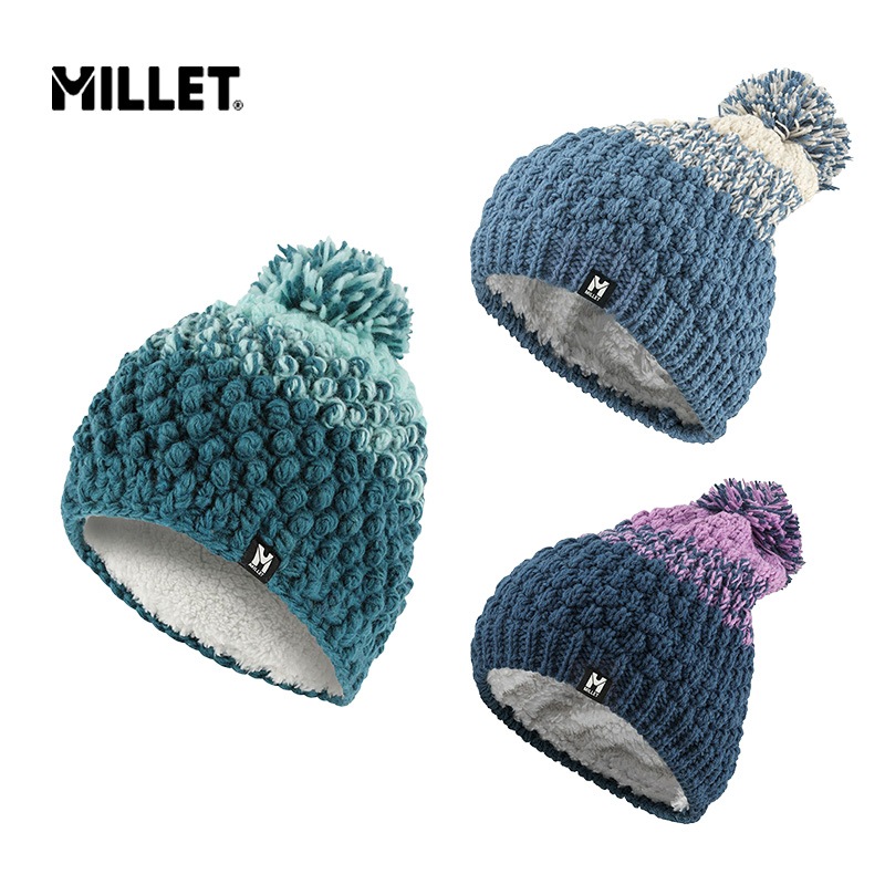 MILLET Sunny Beanie Wool Berretto Donna In Lana Merino E Acrilico - Unica, Termico, Colore Arancione/Grigio - 6