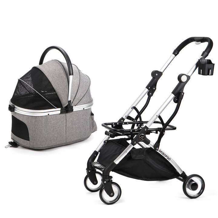 SKISOPGO 4輪ペットカート 分離型 対面式 ペットキャリー 犬カート 犬