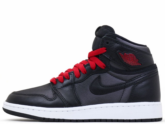【スモールサイズ スニーカー】NIKE AIR JORDAN 1 RETRO HIGH OG GS 575441-060 ナイキ エア ジョーダン 1 レトロ ハイ オリジナル グレードスクール ブラック/ジムレッド-ホワイト BLACK/GYM RED-BLACK-WHITE