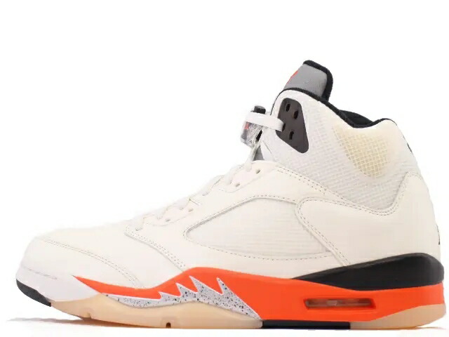 【BIG SIZE:30.0珊】NIKE AIR JORDAN 5 RETRO DC1060-100\u003cBR\u003eナイキ エアジョーダン 5 レトロ セイル/オレンジ色 ブレイズ-メタリック しろがね色-黒いこと\u003cBR\u003eSAIL/ORANGE BLAZE-METALLIC SILVER-BLACK