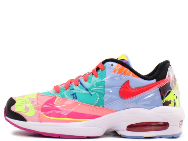 【2019年製】NIKE AIR MAX2 LIGHT QS \"ATMOS\"" CJ6200-001\u003cBR\u003eナイキ エア湖 マックス 真四角 ともし火 クイックストライク \""アトモス\"" 黒いこと/ライトクリムゾン-マルチ色つや"
