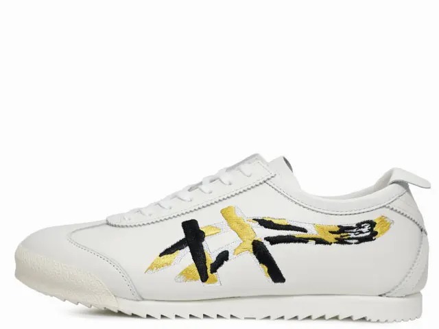 【スモール大きさ レディース スニーカー】ONITSUKA TIGER MEXICO 66 DELUXE  WHITE/VIBRANT YELLOW1182A625-101オニツカタイガー メキシコ合衆国 66 晴れ晴れしい 白いこと/ヴィブラントイエロー