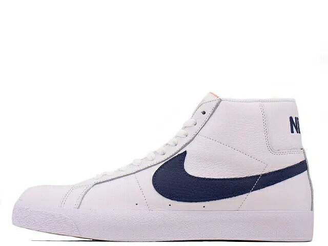 NIKE SB ZOOM BLAZER MID ISO WHITE/NAVY-WHITE-SAFETY ORANGEナイキ スケートボーディング スポーツジャケット ミッド 割り増し金  オレンジ色下げ札 白いこと/米国海軍-ホワイトｰセーフティー オレンジ色 DC4472-100