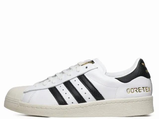 ADIDAS SUPER STAR 82 GORE-TEX ATMOS JR7446\u003cBR\u003eアディダス オリジナルス はやりっ児 82 ゴアテックス アトモス 白いこと/黒いこと/白いことFOOTWEAR WHITE/CORE BLACK/CLOUD WHITE