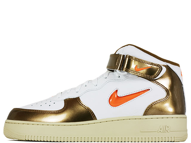 NIKE AIR FORCE 1 MID QS DH5623-100ナイキ 空軍 1 ミッド クイックストライク 白いこと/総締めオレンジ色-叫び泣き 赤銅色 \u003cBR\u003eWHITE/TOTAL ORANGE-ALE BROWN