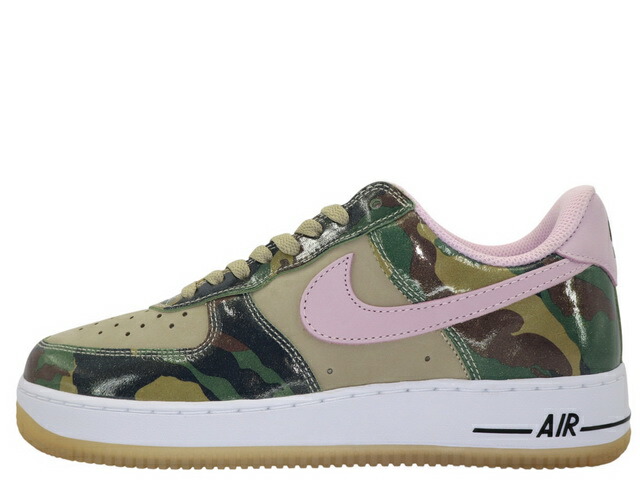 NIKE  AIR FORCE 1 LOW RETRO HQ1967-200\u003cBR\u003eナイキ 空軍 1 置き目 レトロ 乾荒原カーキ/サクラ色質問用紙-黒いこと-白いこと\u003cBR\u003eDESERT KHAKI/PINK FOAM-BLACK-WHITE