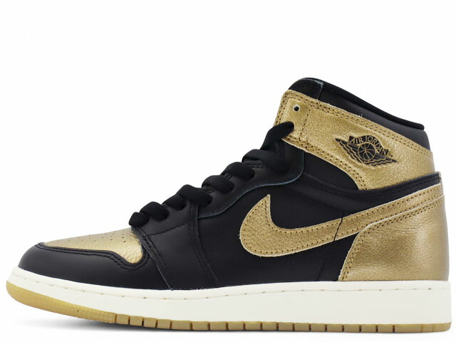 楽天市場】NIKE AIR JORDAN 1 HIGH OG (GS) black/metallic gold