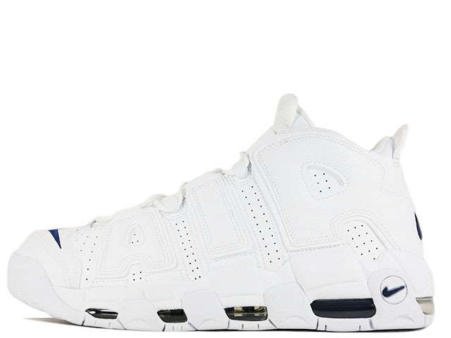 ナイキ モアテン ホワイト ミッドナイトネイビー 29cm Nike Air More Uptempo 