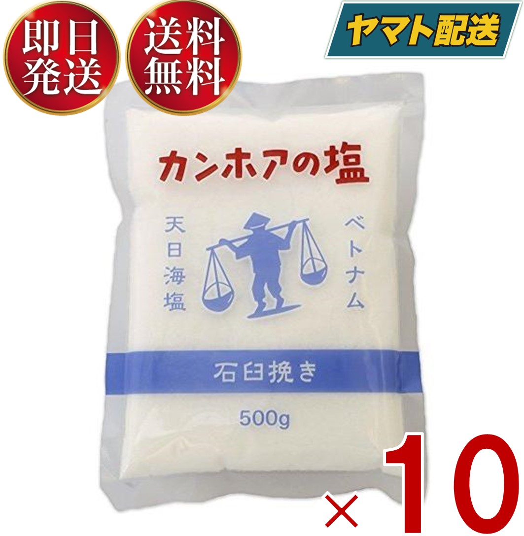 カンホアの塩 500g 石臼挽き お塩 カンホア 塩 天日塩 ベトナムの塩 ミネラル 天日 天然塩 10袋