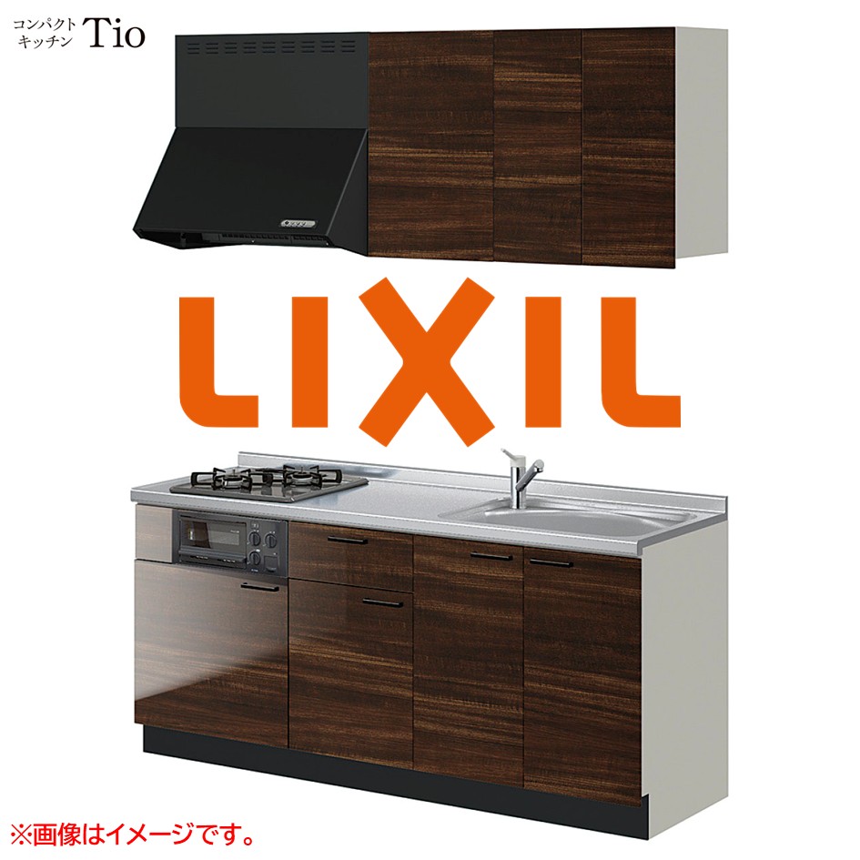 間口1800粍 2口ガスコンロ ミニ勝手もと パウダーコンパクト勝手もと コンロ料理茶屋付 LIXIL リクシル Tio ティオ 壁付I型 扉図案化 人だかり3 B8つづき物 肌理(光輝) 色合い(グロッシーチーク) 手持ち部分引き取り人【貨物輸送無料】 木材・建築資材・設備-システムキッチン