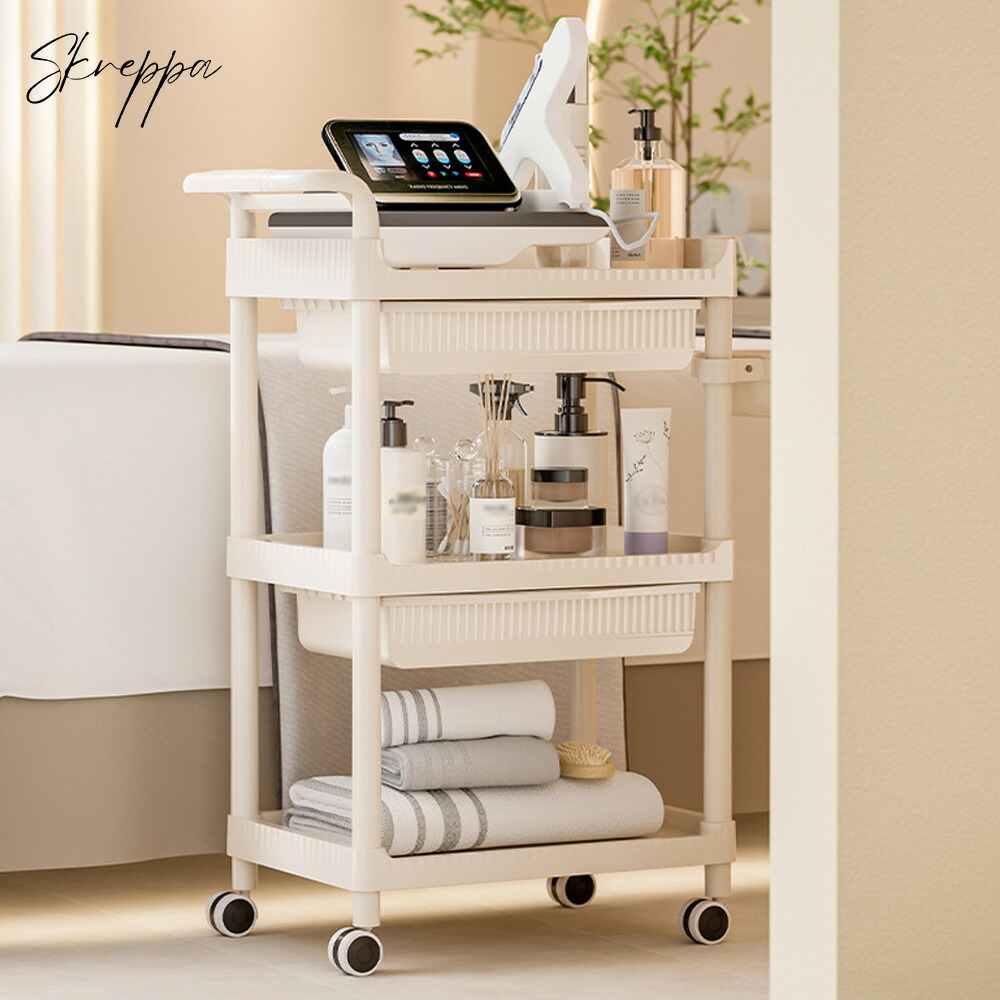 楽天市場】新品 送料無料 西村製作所 ネイル 収納 サイドワゴン ワゴン